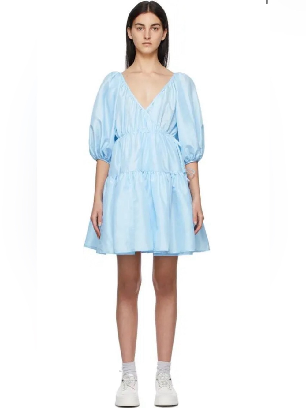 Cecilie Bahnsen Blue Susannah Wrap Dress
